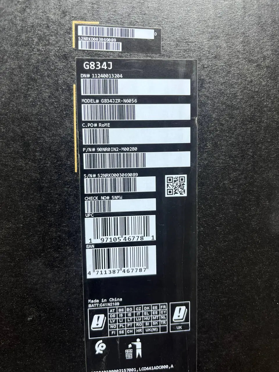 ASUS ROG Strix SCAR G834JZR-N6056, Intel Core i9-14900HX, RAM 32GB, 1TB SSD, NVIDIA RTX 4080 12GB, 18.0 2.5K WQXGA 240Hz, Gray  المتحدة للألكترونيات