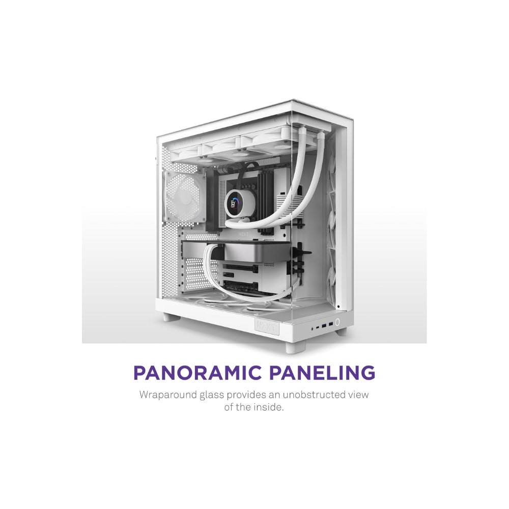 NZXT H6 FLOW COMPACT DUAL-CHAMBER ATX WHITE CASE
