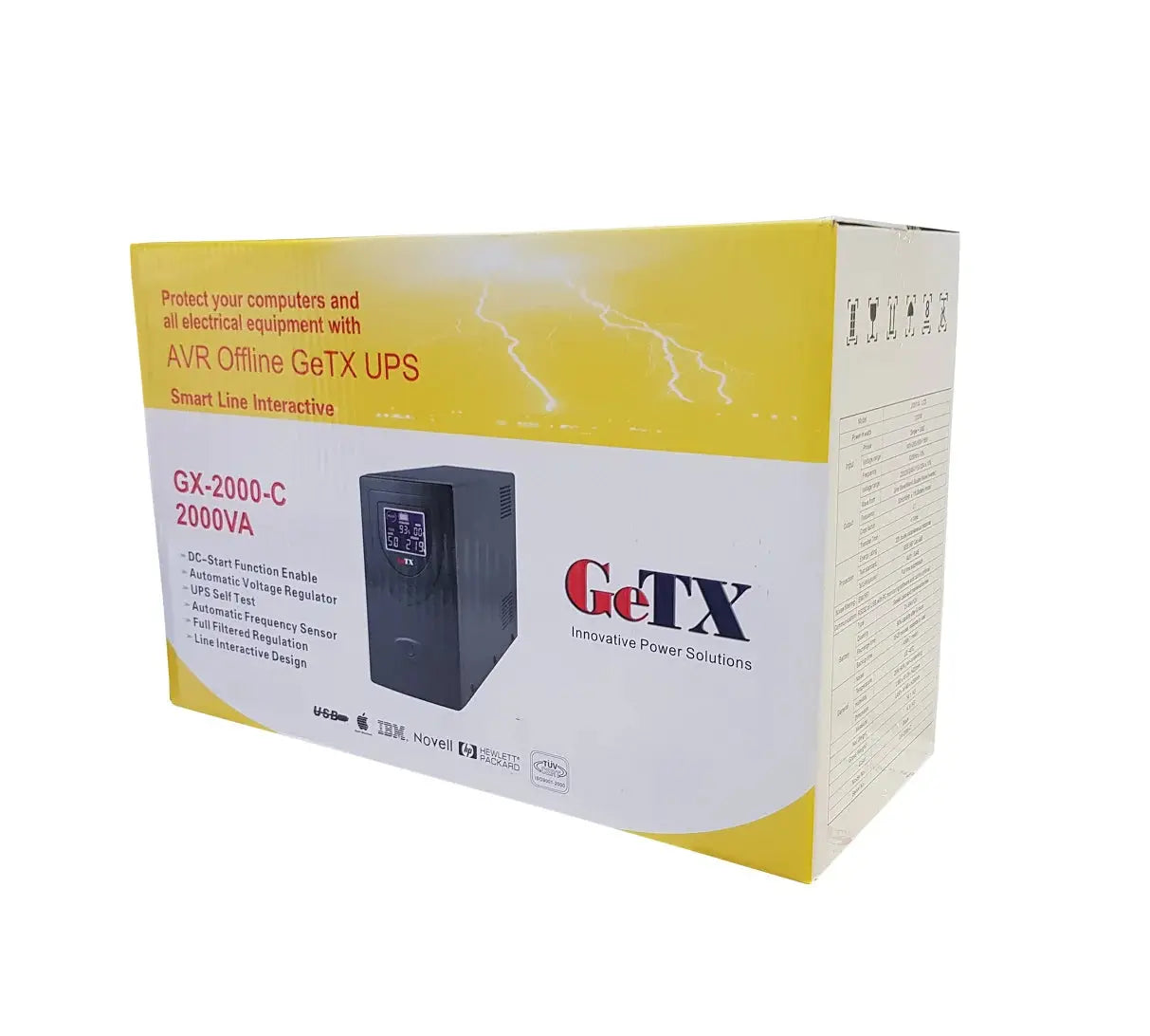 UPS GeTX GX-2000-C (2000VA) 12V9Ax2 Battery - Yellow Box يوبي اس  المتحدة للألكترونيات