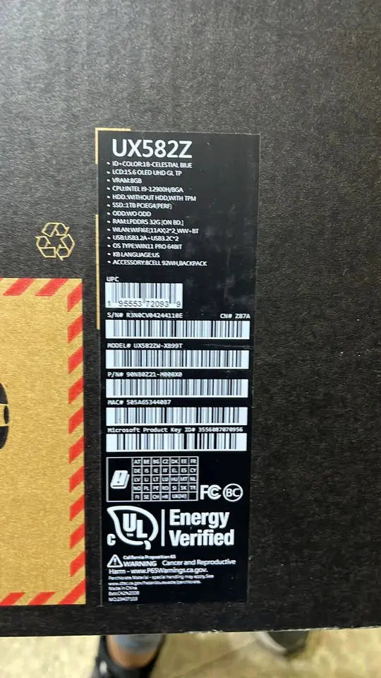 ASUS Zenbook Pro Duo 15 ux582zw-xb99t, Intel Core i9-12900H, RAM 32GB, 1TB SSD, RTX 3070Ti 8GB, 15.6'' OLED 4K TP WV Touch, Celestial Blue - المتحدة للألكترونيات