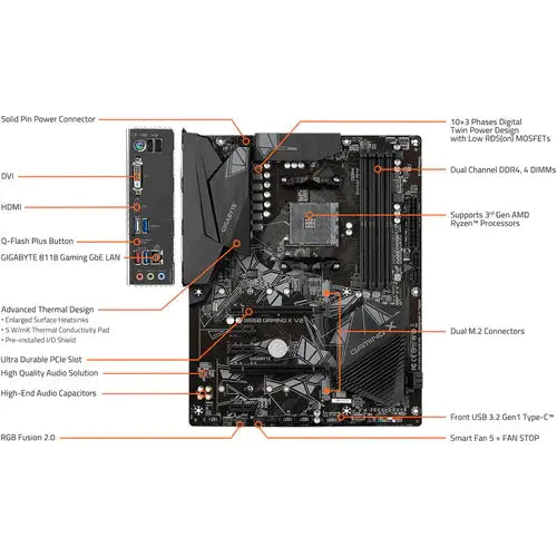 Gigabyte B550 Gaming X V2 AM4 ATX Motherboard - المتحدة للألكترونيات