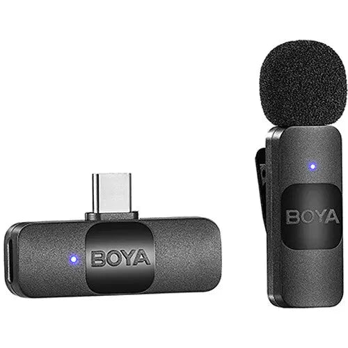 BOYA BY-V10 Ultracompact Wireless Microphone System with USB-C Connector for Mobile Devices (2.4 GHz) المتحدة للألكترونيات