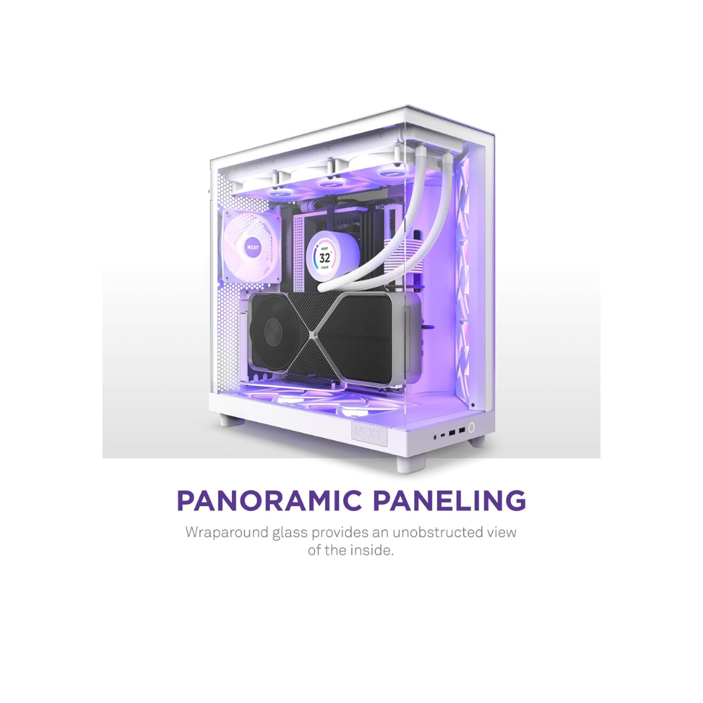 NZXT H6 FLOW RGB COMPACT DUAL-CHAMBER ATX WHITE CASE