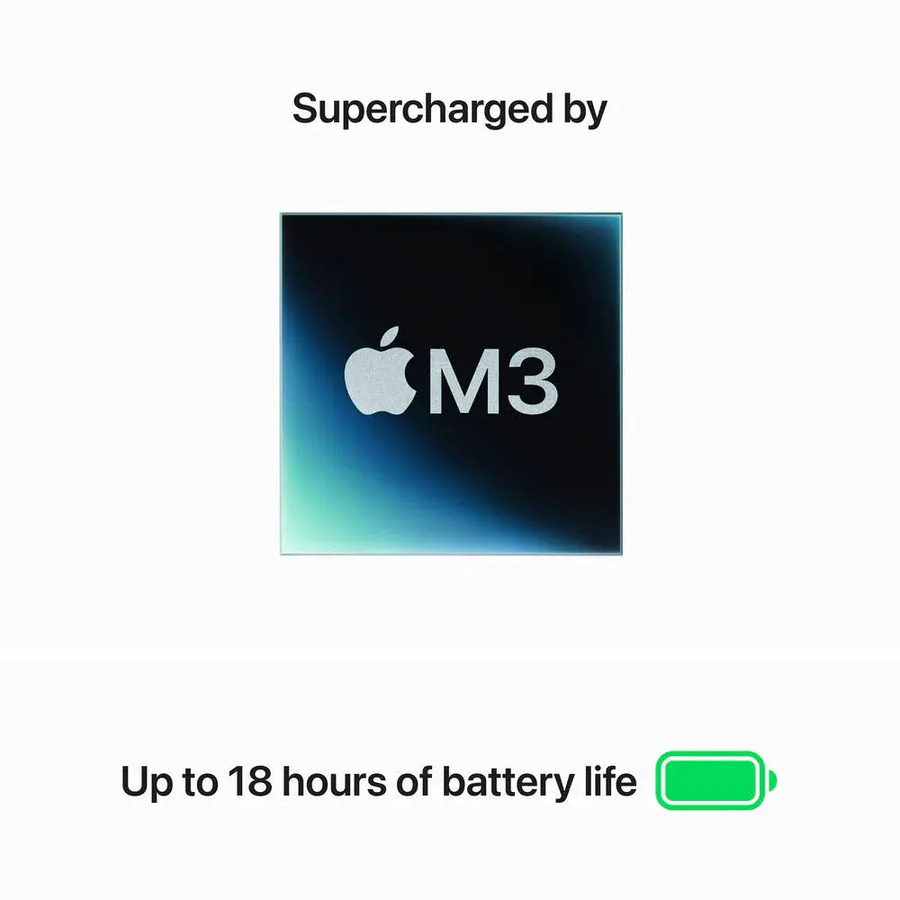 Apple 13.6" MacBook Air - M3 8-Core - 8GB RAM - 256GB SSD - 8-Core GPU - Arabic - المتحدة للألكترونيات