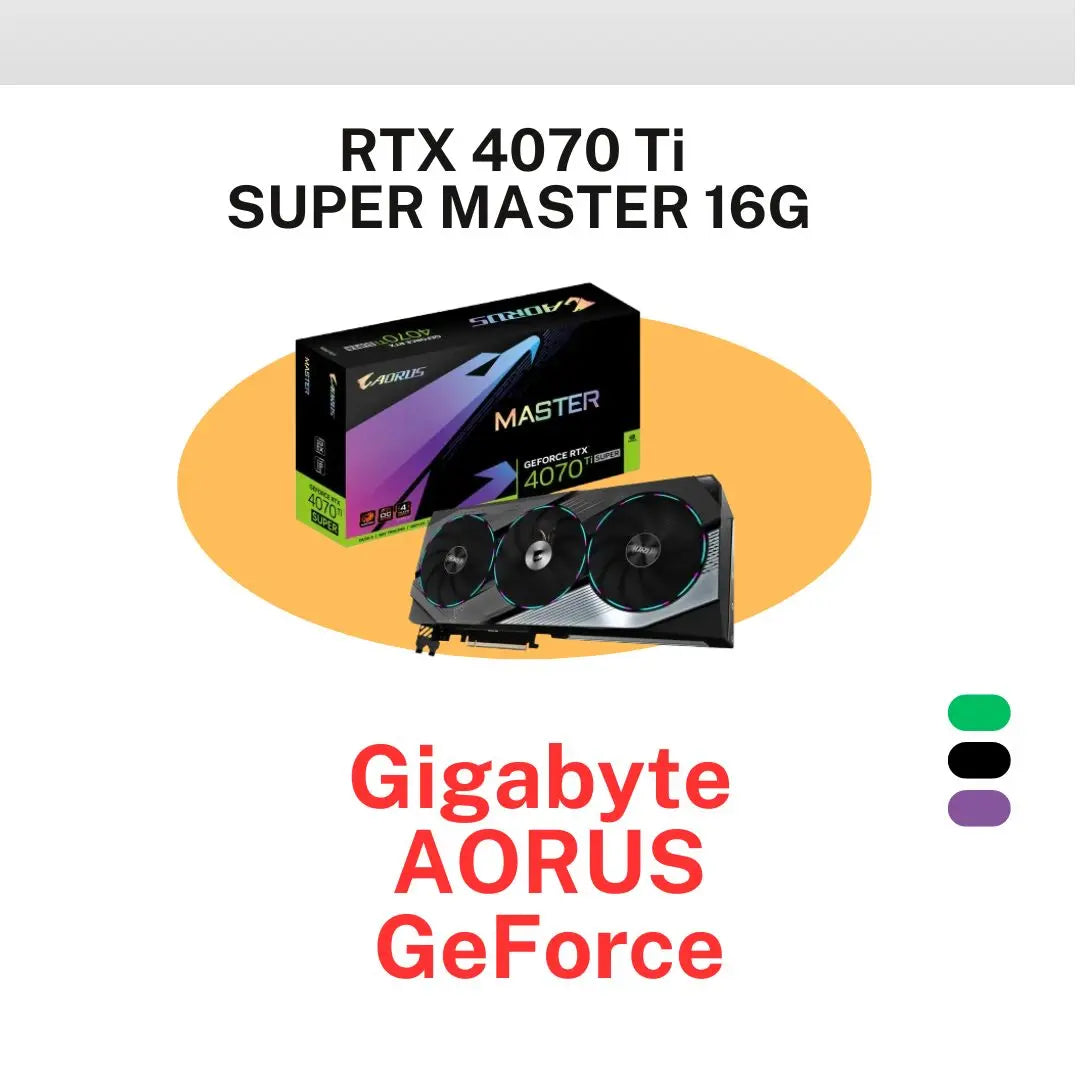 Gigabyte AORUS GeForce RTX 4070 Ti SUPER MASTER 16G Graphics Card  المتحدة للألكترونيات