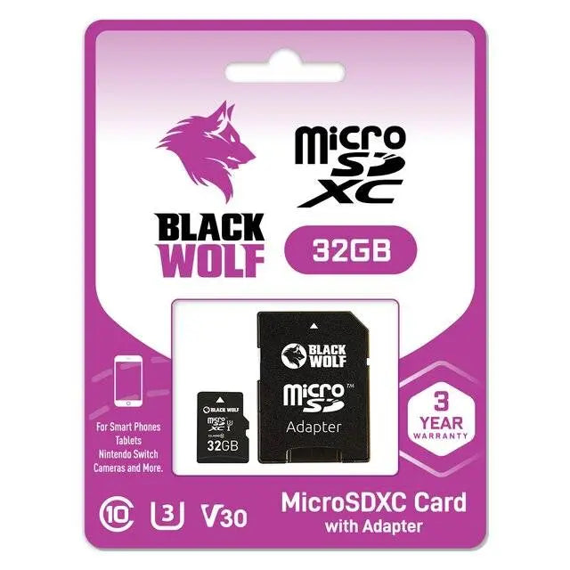 Black Wolf : MicroSDXC Card (32GB)  المتحدة للألكترونيات