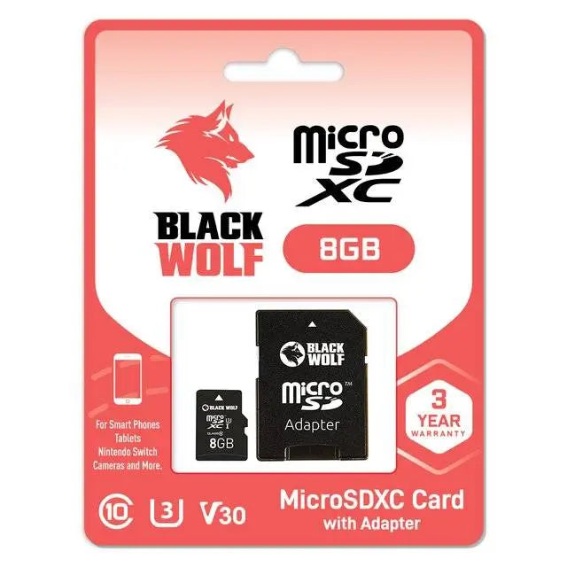 Black Wolf : MicroSDXC Card (8GB)  المتحدة للألكترونيات