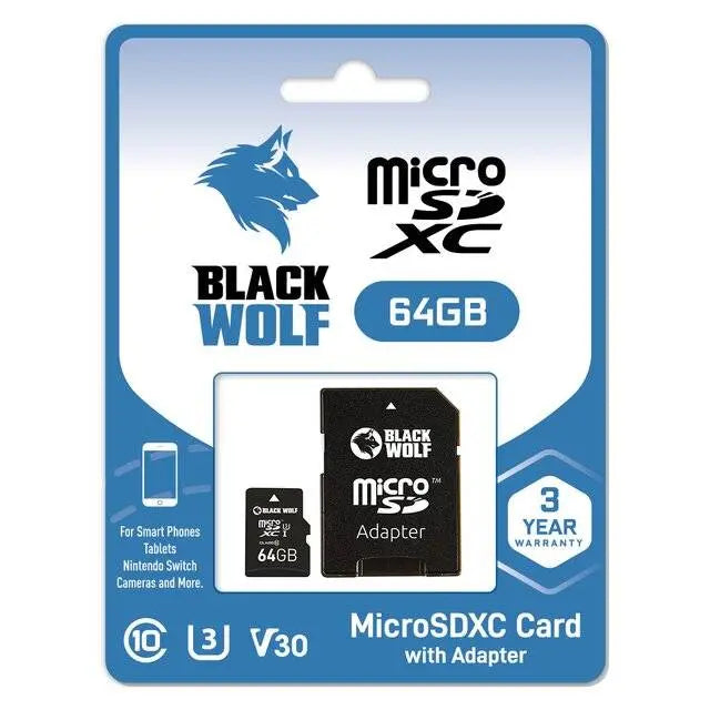 Black Wolf : MicroSDXC Card (64GB)  المتحدة للألكترونيات