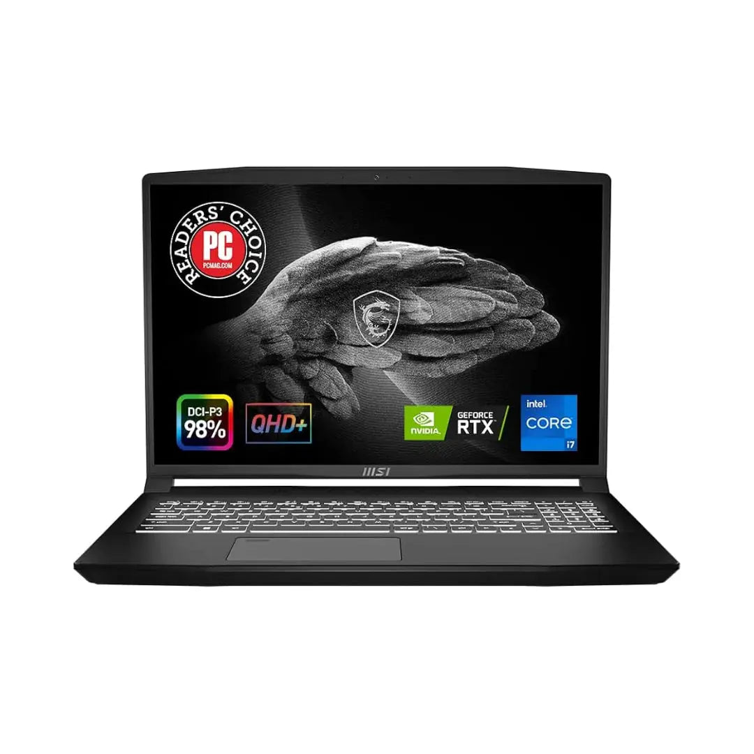 MSI Creator M16 A12UD-266, Intel Core i7-12700H, RAM 16GB, 512GB SSD, RTX 3050 Ti 4GB, 16.0 QHD+ 2K (2560 x 1600) IPS, Black  المتحدة للألكترونيات