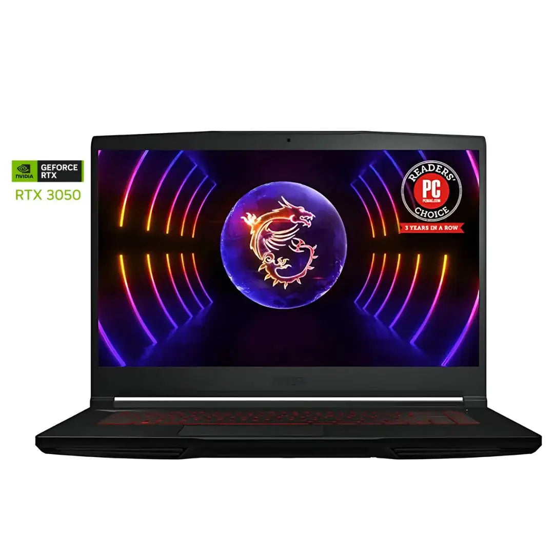 MSI GF63 THIN 12UCX- 1843XAE, Intel Core i5-12450H - 12 Gen , RAM 16GB, 512GB SSD NVMe, RTX 3050 4GB, 15.6 FHD IPS 144Hz, Black  المتحدة للألكترونيات