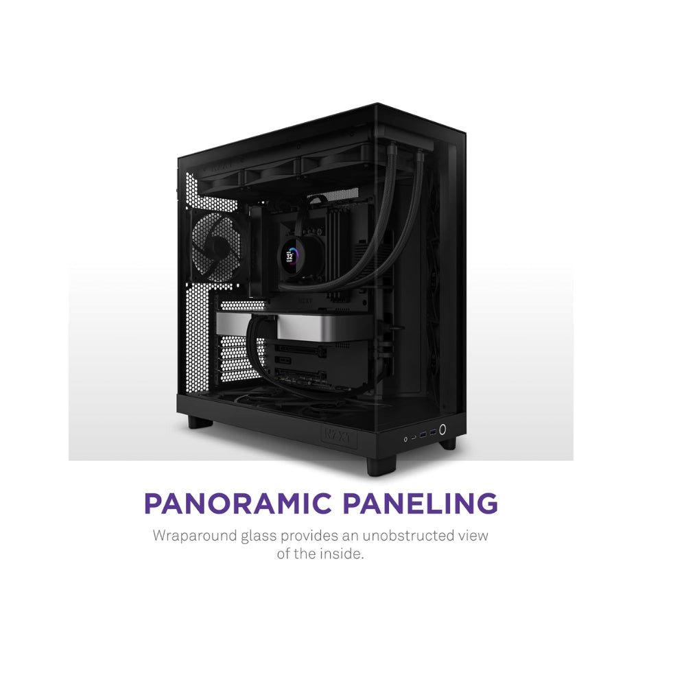 NZXT H6 FLOW COMPACT DUAL-CHAMBER ATX BLACK CASE