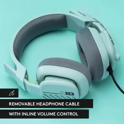 سماعة الألعاب السلكية Logitech Astro A10 Gen 2 مع ميكروفون قابل للطي لكتم الصوت - لأجهزة إكس بوكس وبلاي ستيشن ونينتندو سويتش والكمبيوتر الشخصي وماك  المتحدة للألكترونيات