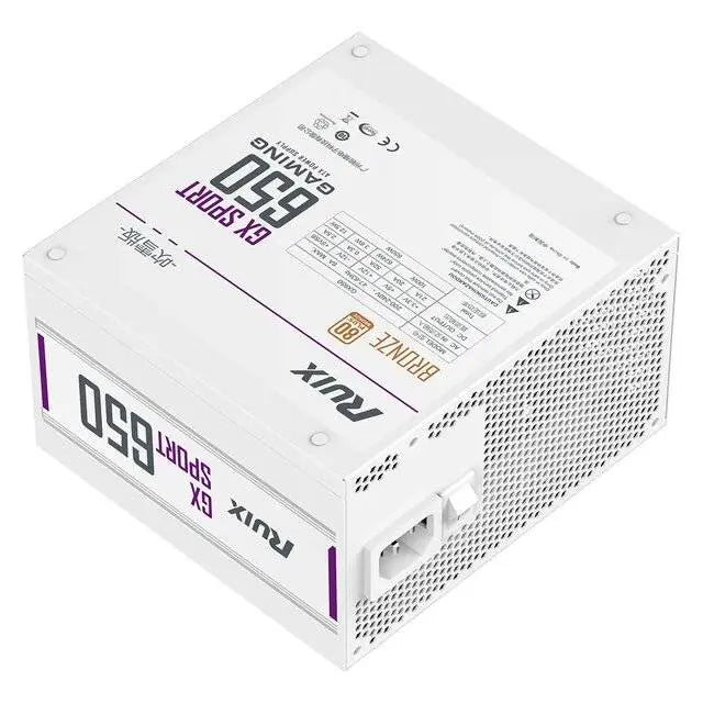 Ruix GX 650W 80 Plus Bronze PSU (White)  المتحدة للألكترونيات