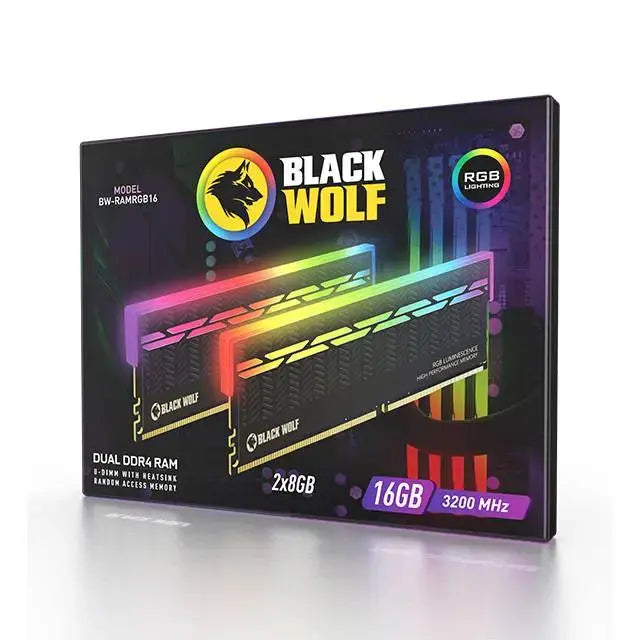 Black Wolf: RGB DDR4 RAM (2x8GB-3200 MHz) - المتحدة للألكترونيات