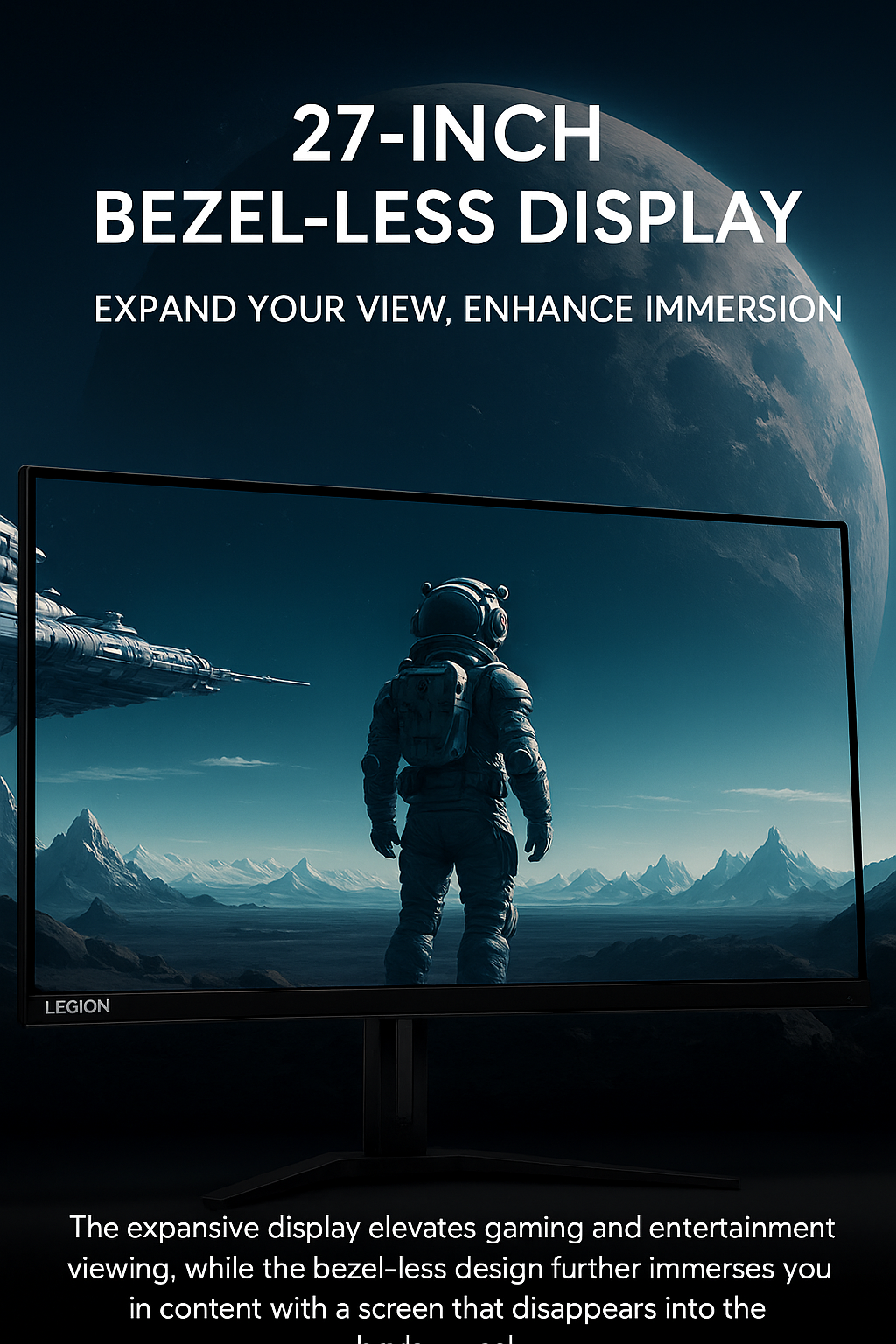 Lenovo Legion R27qa Gaming Monitor – 27” QHD, 180Hz, HDR400, HDMI 2.1