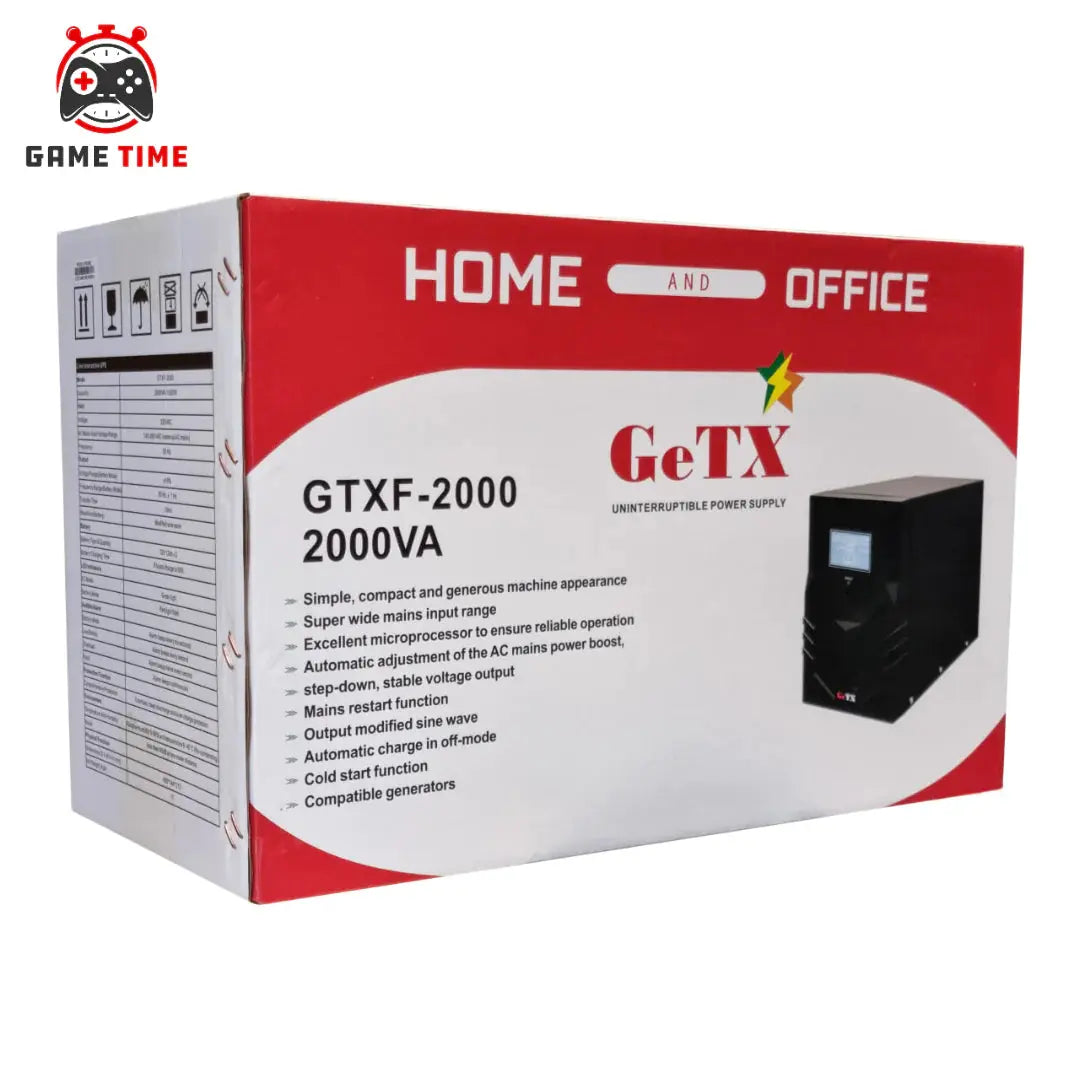 UPS Gaming GeTX GTXF-2000 (2000VA) Line interactive, 12V-12A *2 Battery, Red Box يوبي اس  المتحدة للألكترونيات