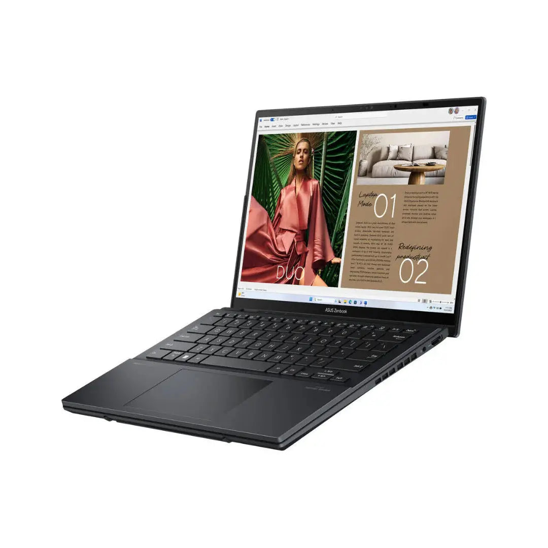ASUS Zenbook Duo UX8406M, Intel Core Ultra 9 185H, RAM 32GB, SSD 1TB, Intel Arc Graphics, 14.0 3K (2880x1800) OLED 120Hz Touch Screen, Inkwell Gray  المتحدة للألكترونيات