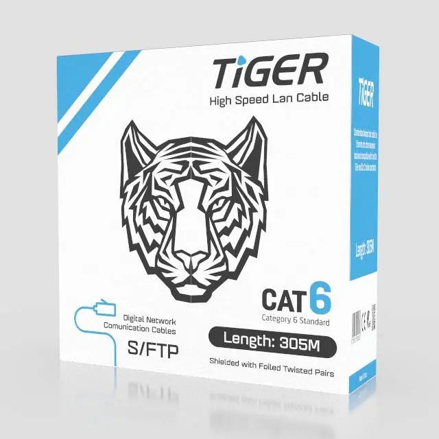 Tiger 305m CAT6-S/FTP LAN Cable المتحدة للألكترونيات