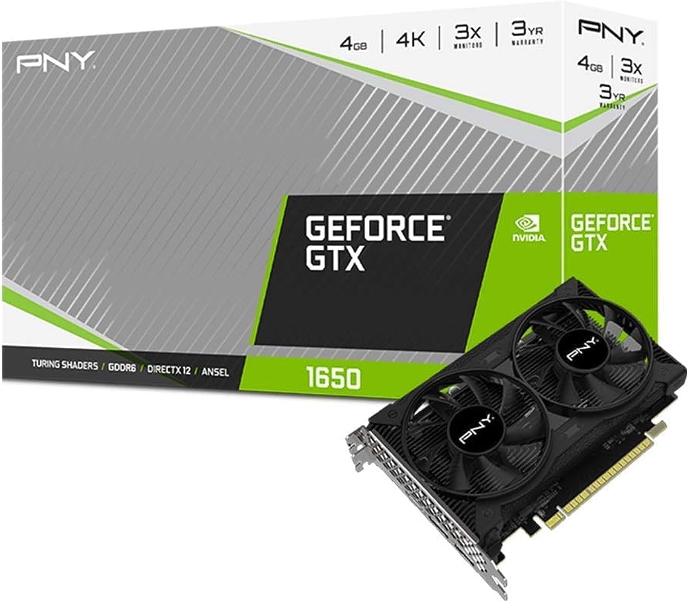PNY GeForce GTX 1650 4GB GDDR6 Dual Fan Graphics Card