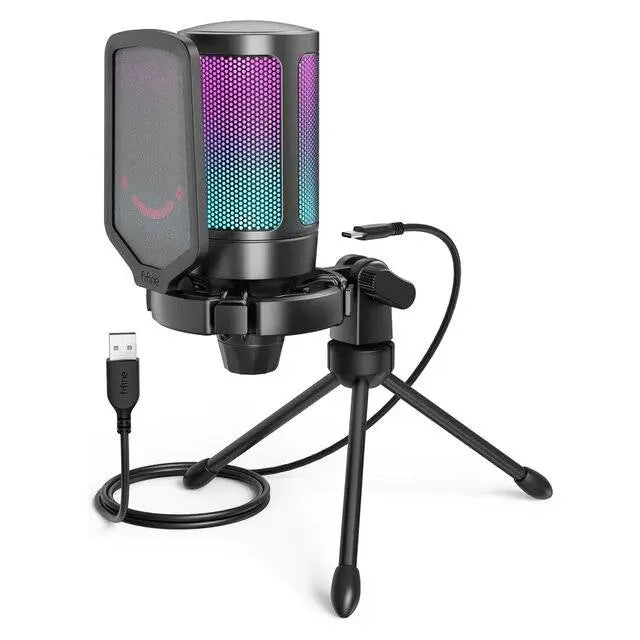 FIFINE AmpliGame A6 RGB USB Mic مايك المتحدة للألكترونيات