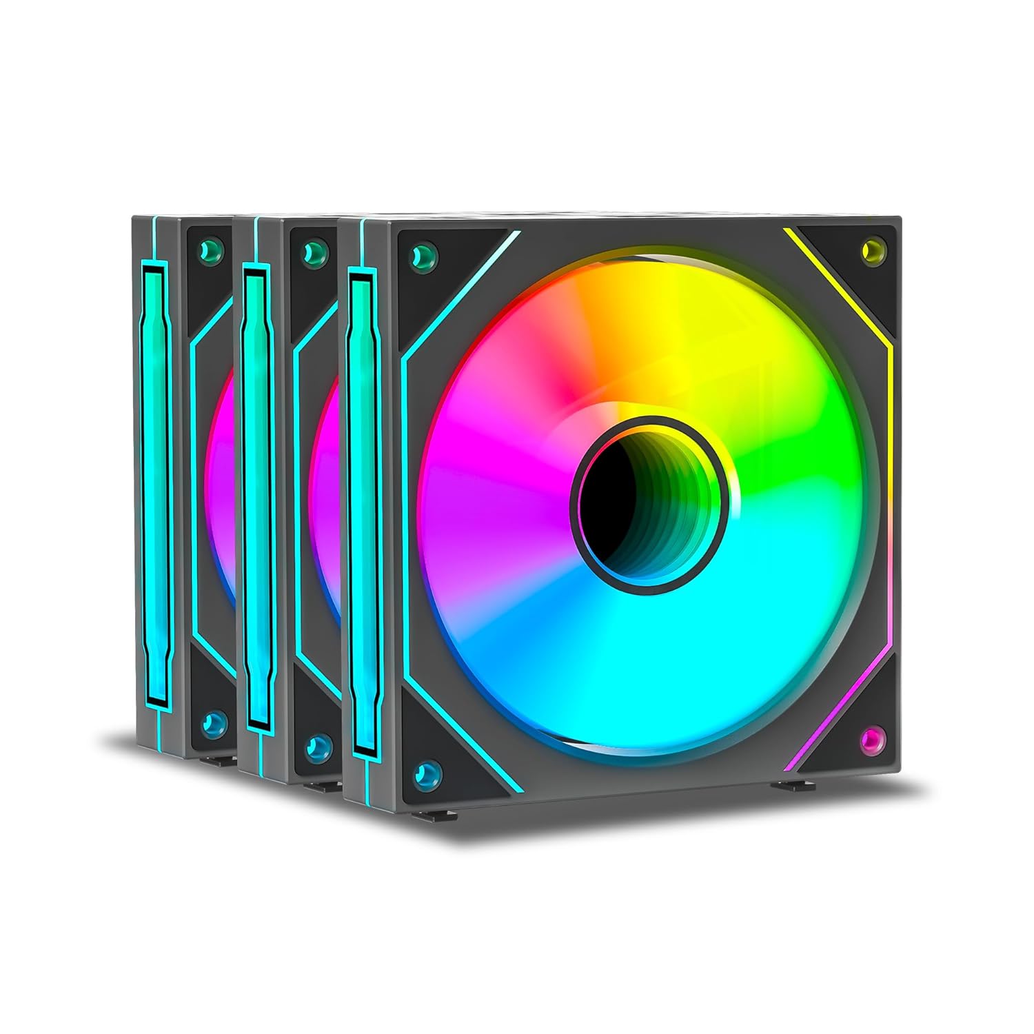 Ant Esports StackerFlow 3-In-1 120mm ARGB Stackable Case Fan with Wire-Free Daisy Chain