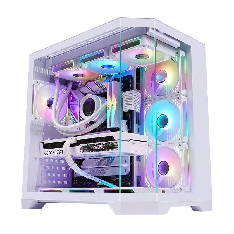 كيس كمبيوتر WJCOOLMAN Dreamer Plus ATX مع زجاج جانبي مقوى – أسود