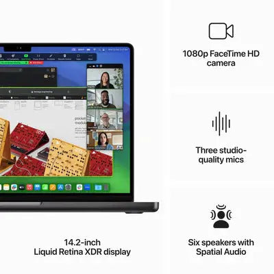 Apple 14.2" MacBook Pro M3 chip 12‑core CPU - 18GB RAM - 1TB SSD - 18‑core GPU (Space Black) - المتحدة للألكترونيات