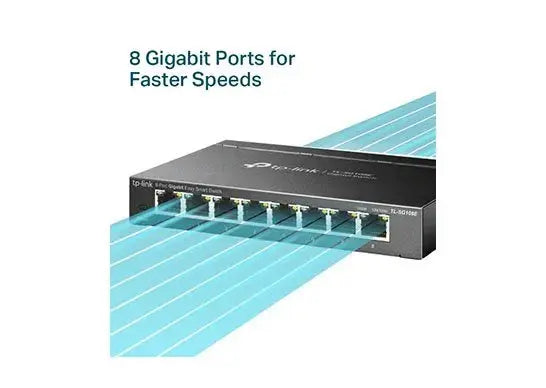 Tp link TL-SG108E Management Switch 8 Port Gigabit- سويج الادارة عبر تطبيق - المتحدة للألكترونيات