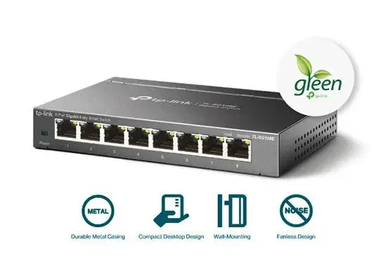 Tp link TL-SG108E Management Switch 8 Port Gigabit- سويج الادارة عبر تطبيق - المتحدة للألكترونيات