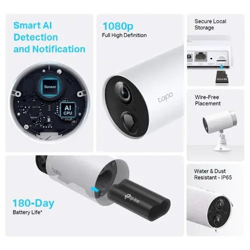 Tapo C400S2 Smart Wire-Free Security Camera System, 2-Camera System كامرات سستم تابو - المتحدة للألكترونيات