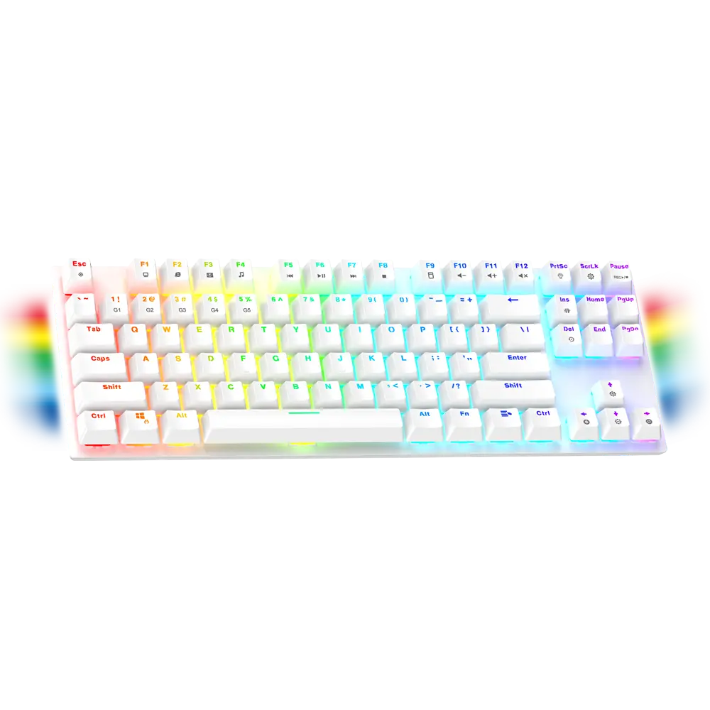 Fantech Maxfit87 Rgb Mechanical Keyboard - Mk856 White كيبورد فانتك ميكانيكي - المتحدة للألكترونيات