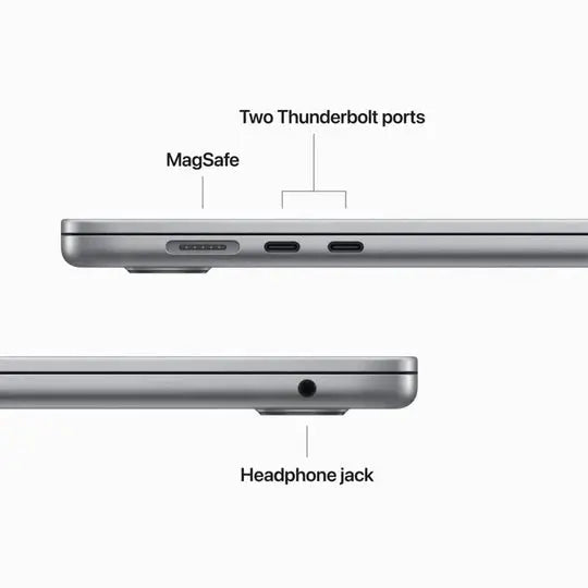 Apple MacBook Air A2941, M2 Chip, Ram 8GB, 256GB SSD, Integrated, 15.3 Retina IPS (2880x1864), Space Grey  المتحدة للألكترونيات