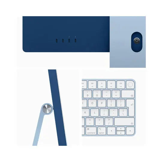 Apple iMac MQRC3AB/A, M3 chip, RAM 8GB, SSD 256GB, 24 inch, 4.5K (4480 x 2520) Retina XDR Display, Blue  المتحدة للألكترونيات