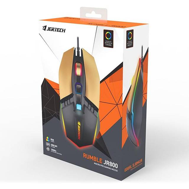 Jertech JR800 Rumble Mouse (Black/Gold)