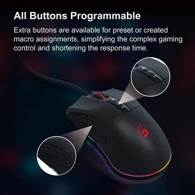 Bloody ES9 Plus Esports USB Gaming Mouse Advanced Precision - 10000 CPI المتحدة للألكترونيات