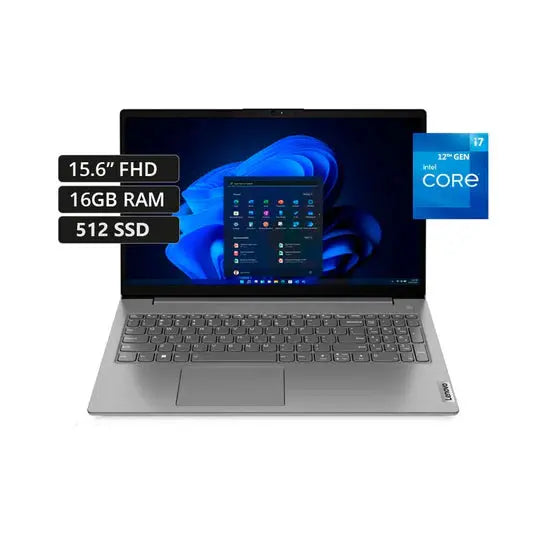 Lenovo V15 G3 - AAIN, Intel Core i7-1255U -12 Gen, RAM 16GB, 512GB SSD NVMe, Intel Iris Xe, 15.6 FHD, IRONE-GREY  المتحدة للألكترونيات