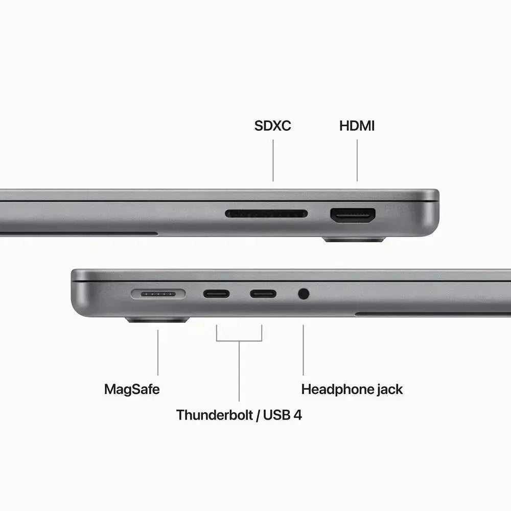Apple 14.2" MacBook Pro M3 chip 8-core CPU - 16GB RAM - 1TB SSD - 10‑core GPU (Space Gray)  المتحدة للألكترونيات