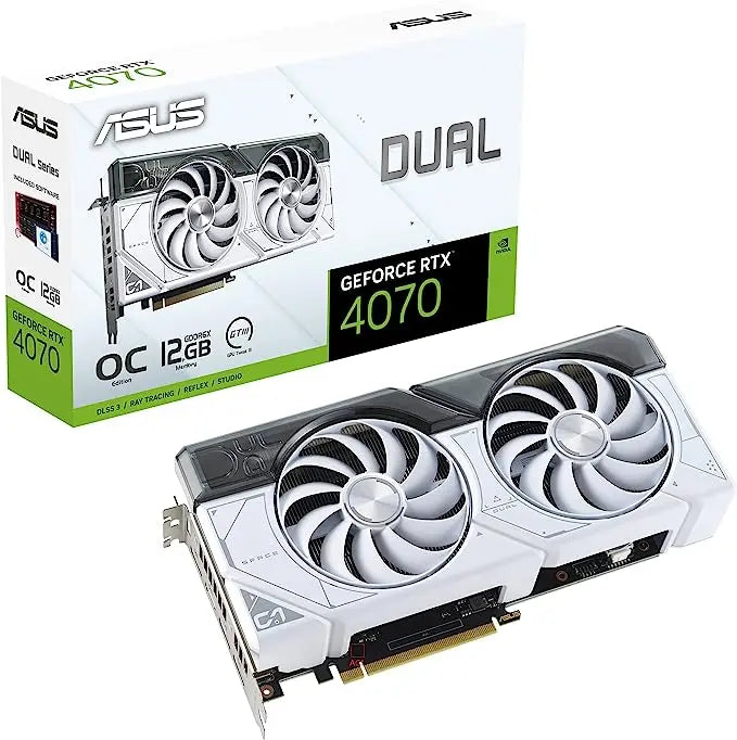 AS VGA DUAL RTX4070 O12G-T WHITE - المتحدة للألكترونيات