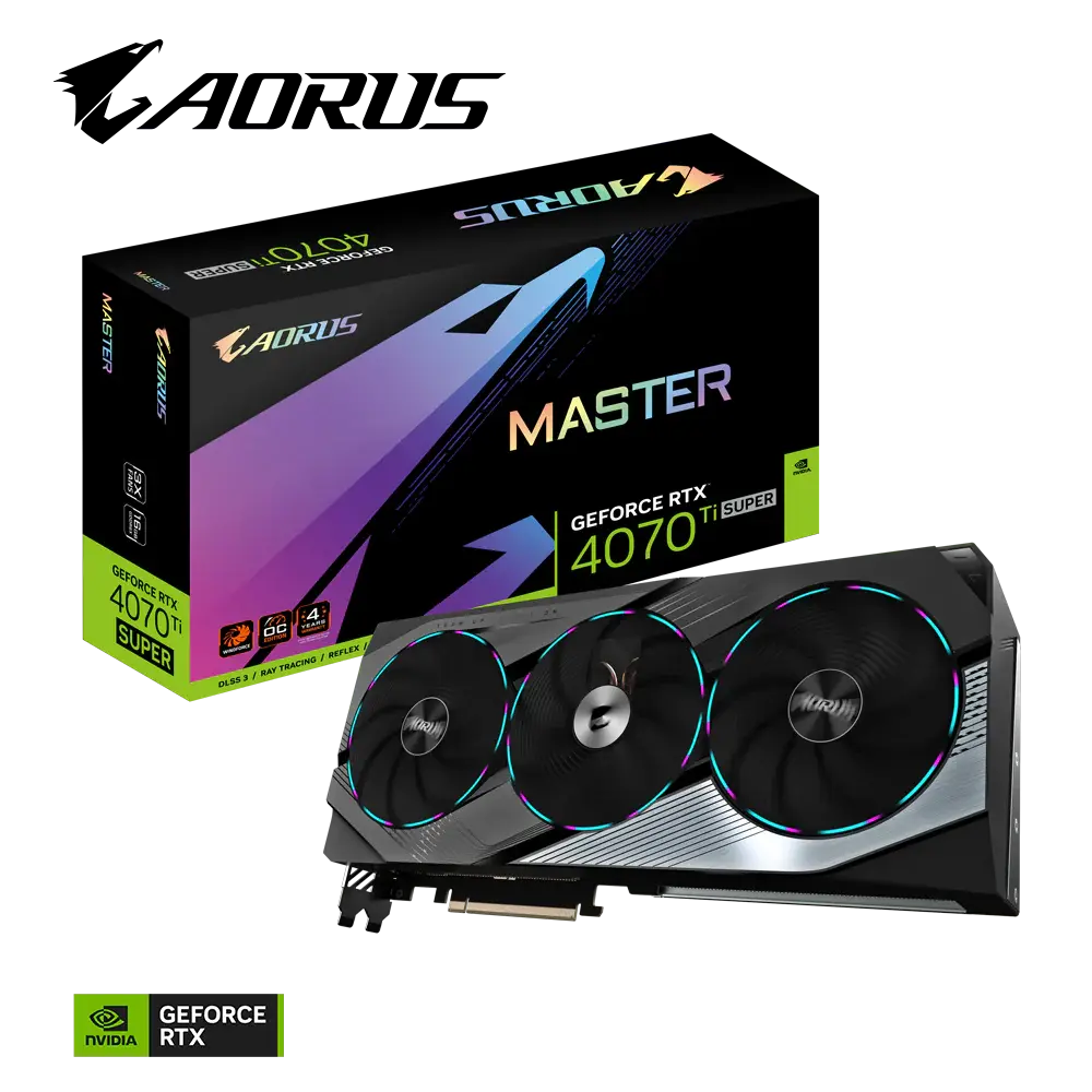 Gigabyte AORUS GeForce RTX 4070 Ti SUPER MASTER 16G Graphics Card  المتحدة للألكترونيات