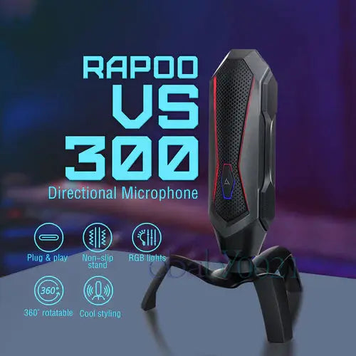 RAPOO VS300 Heart-shaped Directional Gaming Microphone RGB - المتحدة للألكترونيات