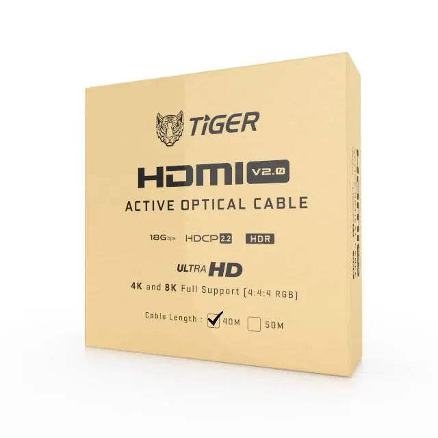 Tiger : HDMI Active Optical Cable 2.0 (40m  المتحدة للألكترونيات