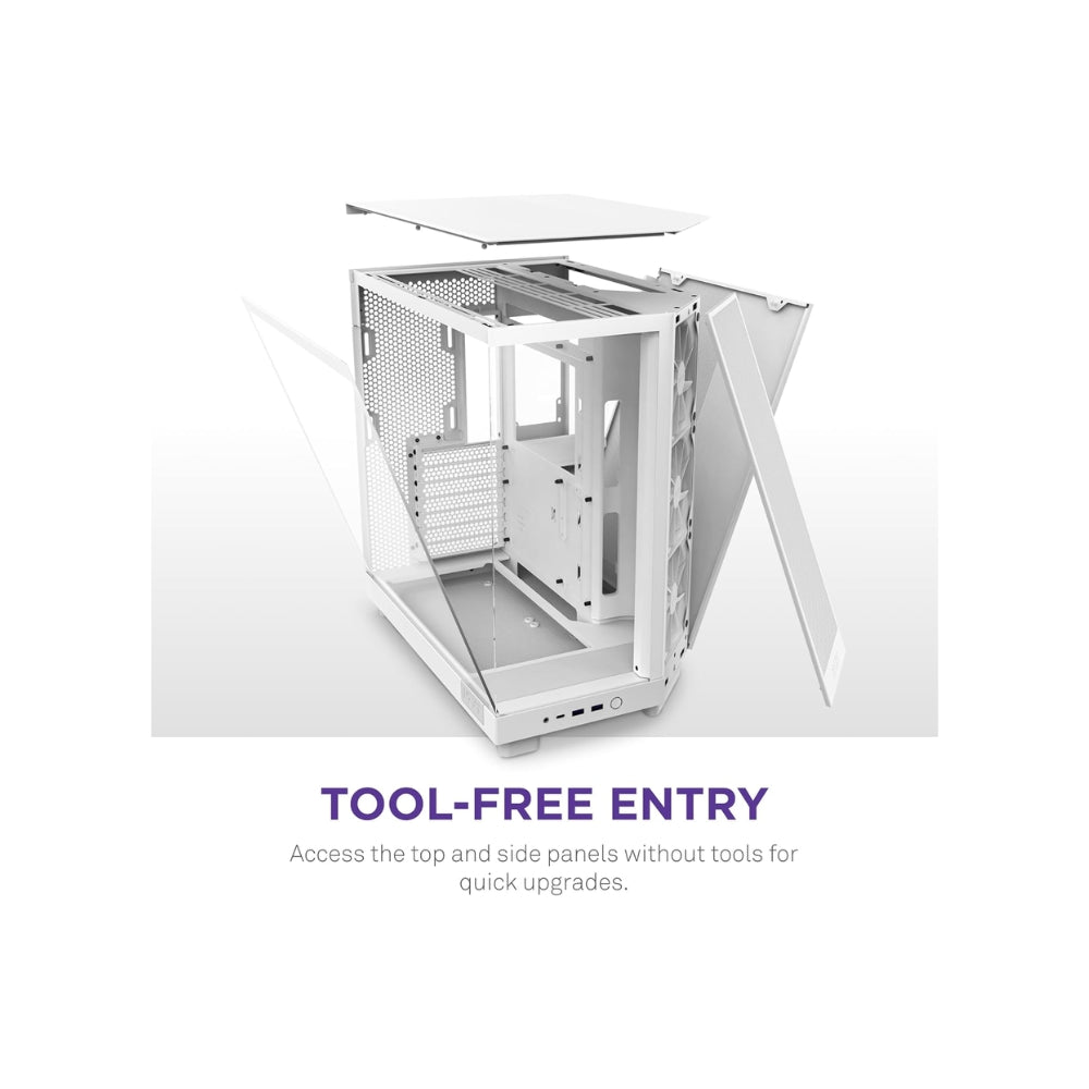 NZXT H6 FLOW COMPACT DUAL-CHAMBER ATX WHITE CASE