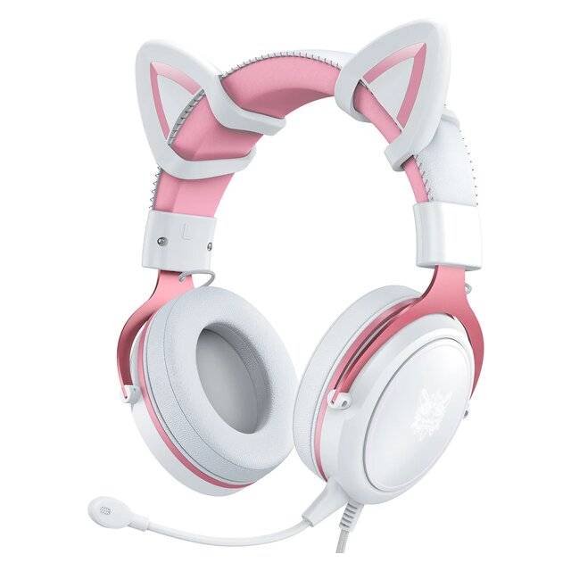 Onikuma X10 RGB Headset [3.5mm] (White & Pink)