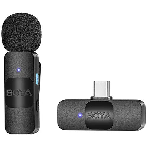 BOYA BY-V10 Ultracompact Wireless Microphone System with USB-C Connector for Mobile Devices (2.4 GHz)  المتحدة للألكترونيات