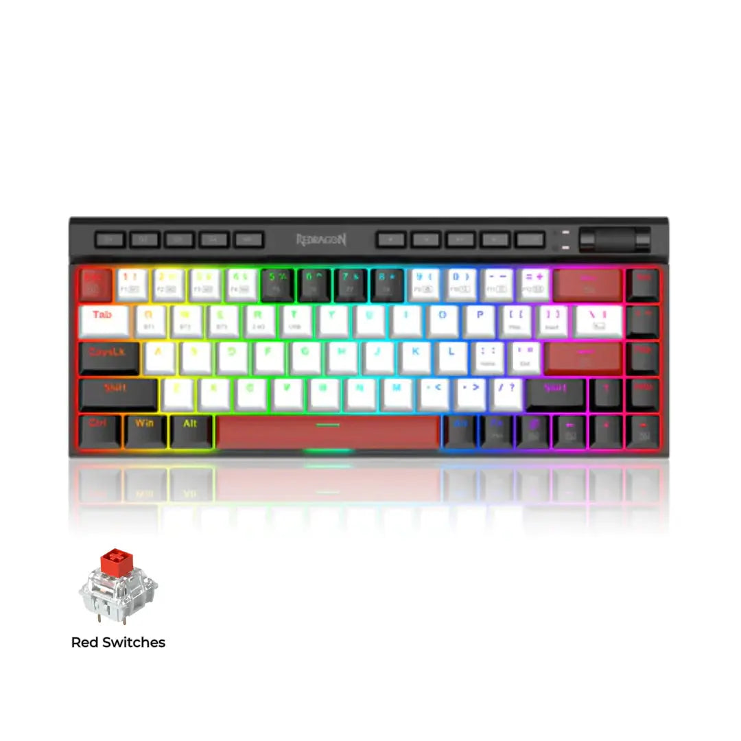 Redragon Magic-wand Mini K635WBR-RGB-PRO 75% Wireless & Bluetooth Mechanical Keyboard كيبورد ريدراكون  المتحدة للألكترونيات