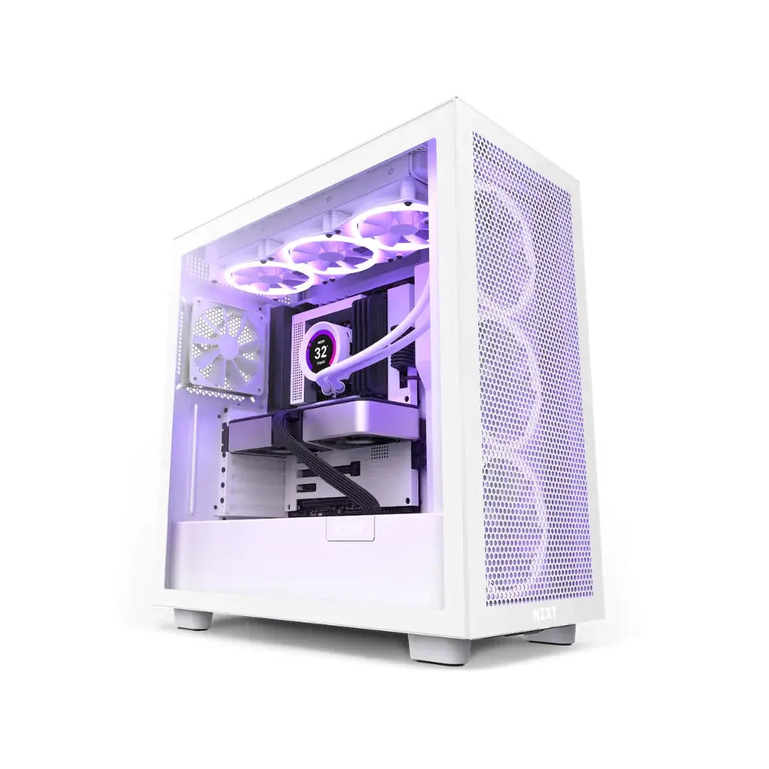 NZXT H7 H710 Flow Mid Tower - White كيس  المتحدة للألكترونيات