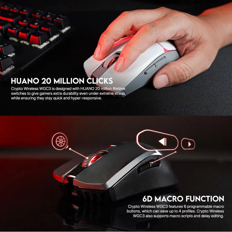 Fantech DUAL MODE Wireless Mouse Gaming WGC3 ماوس فانتك كيمنك - المتحدة للألكترونيات