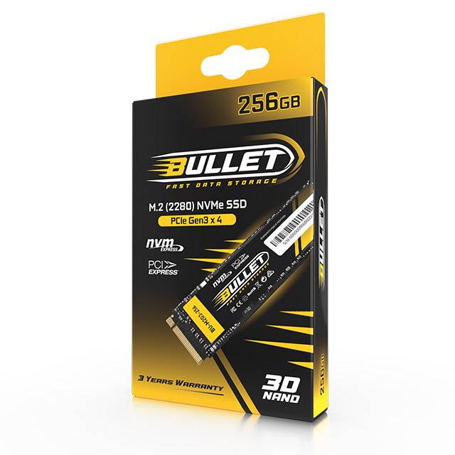 Bullet : M.2 (2280) NVMe PCIe [Gen3x4] (256GB) هارد