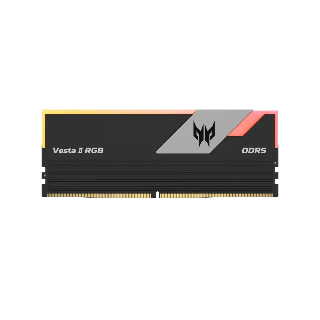 Acer Predator Vesta II DDR5 RGB RAM 32GB (16GBx2) 6600MHz - CL34 Black, XMP & EXPO رام - المتحدة للألكترونيات