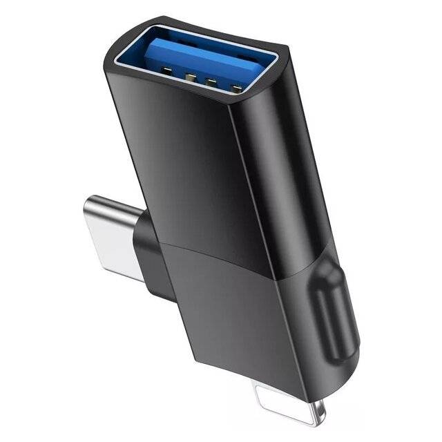 Hoco 2-in1 OTG (iPhone/USB-C) Male to USB-A Female [UA17]